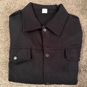 Men's Black Shirt Jacket